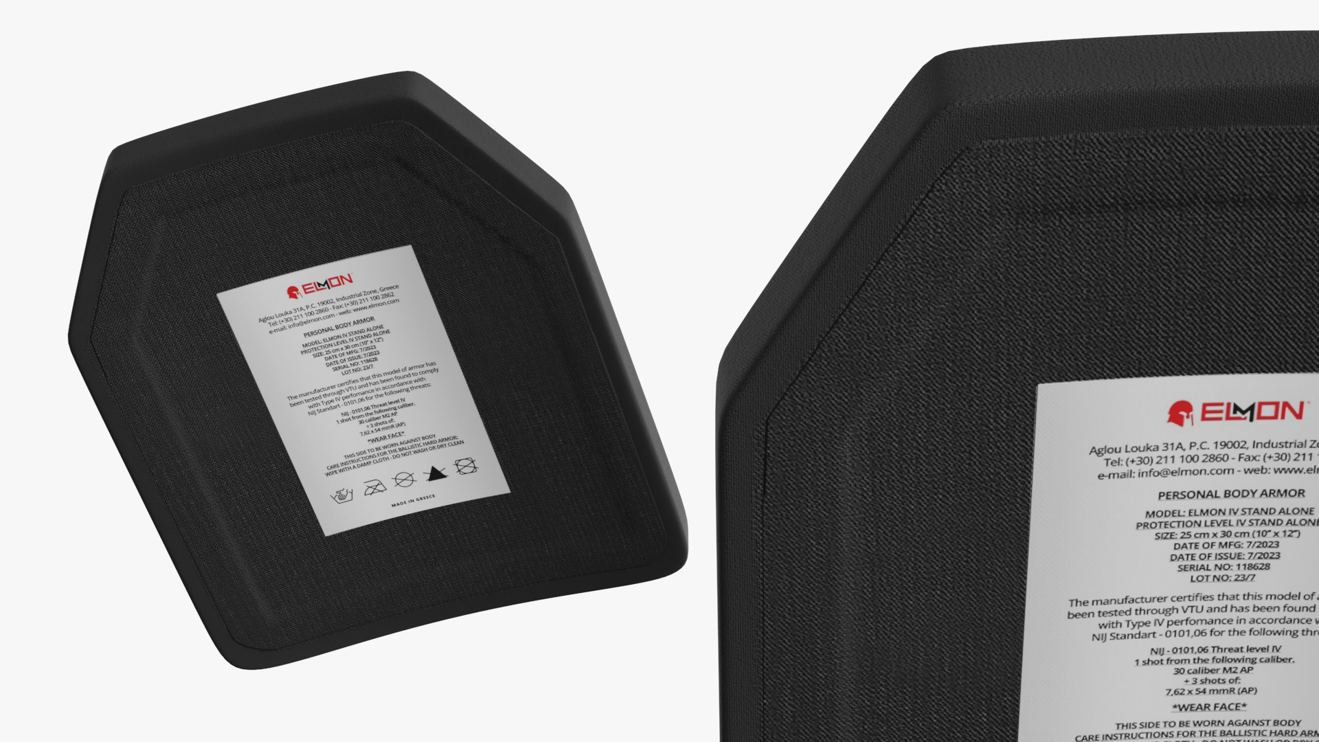 Elmon Ballistic Armor Plate Black, view 5