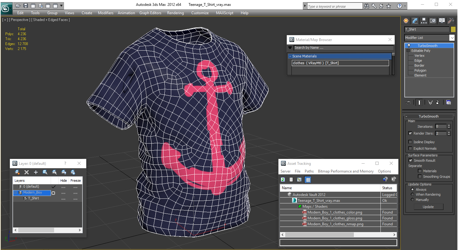 3D model Teenage T Shirt