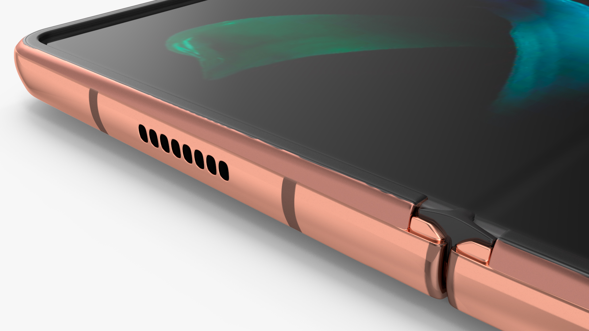3D model Samsung Z Fold 2 Bronze Rigged