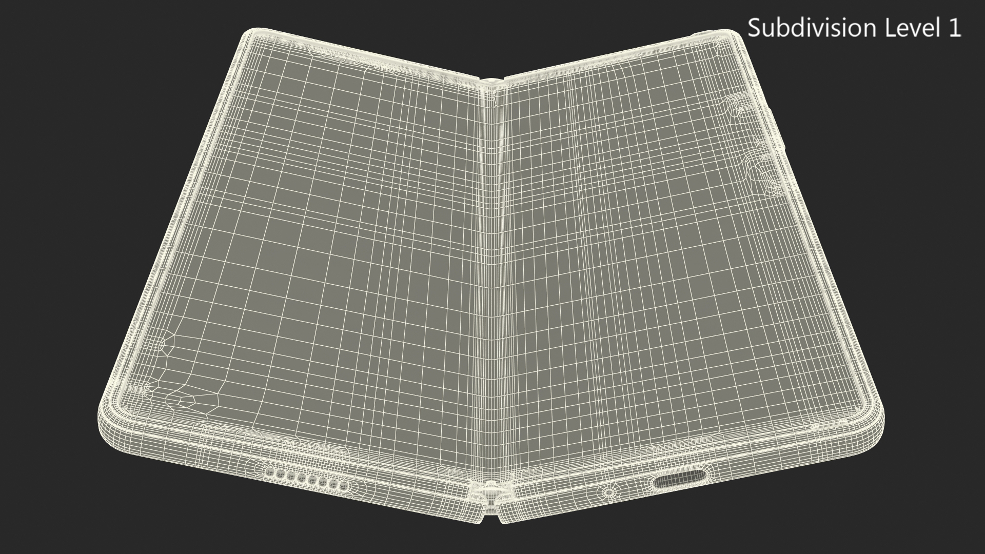 3D model Samsung Z Fold 2 Bronze Rigged