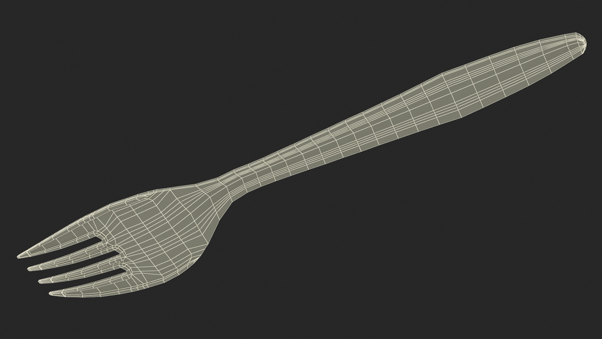 3D model Plastic Fork Utensil