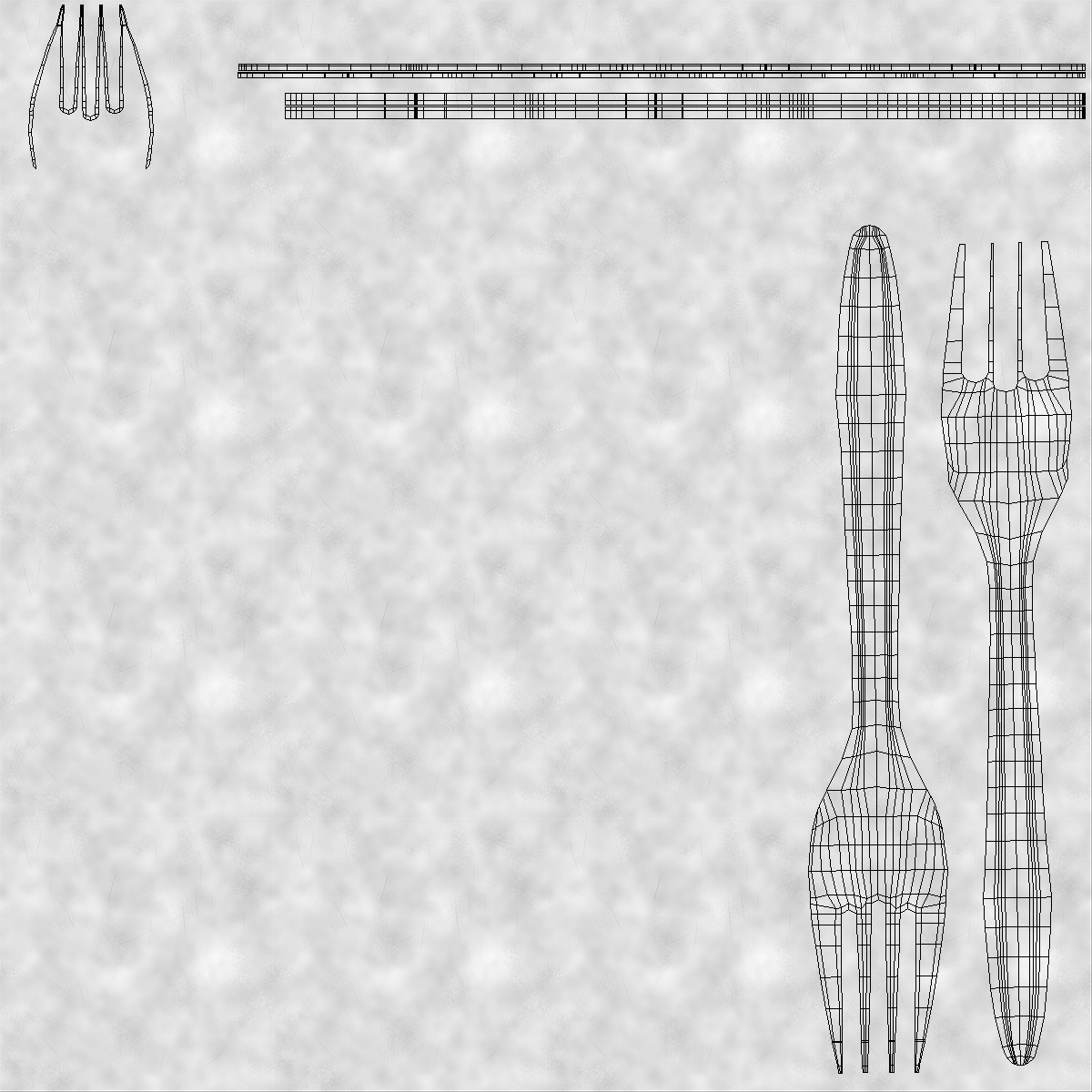 3D model Plastic Fork Utensil