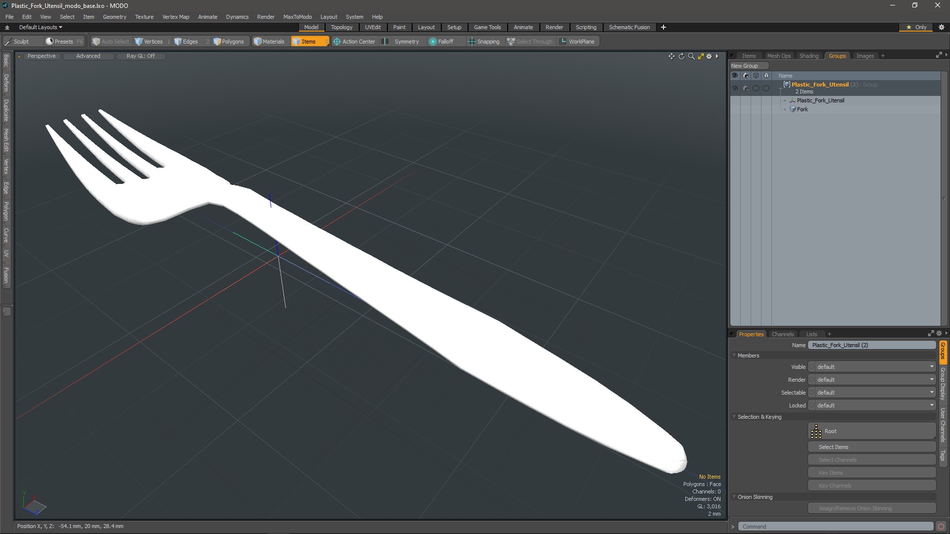 3D model Plastic Fork Utensil