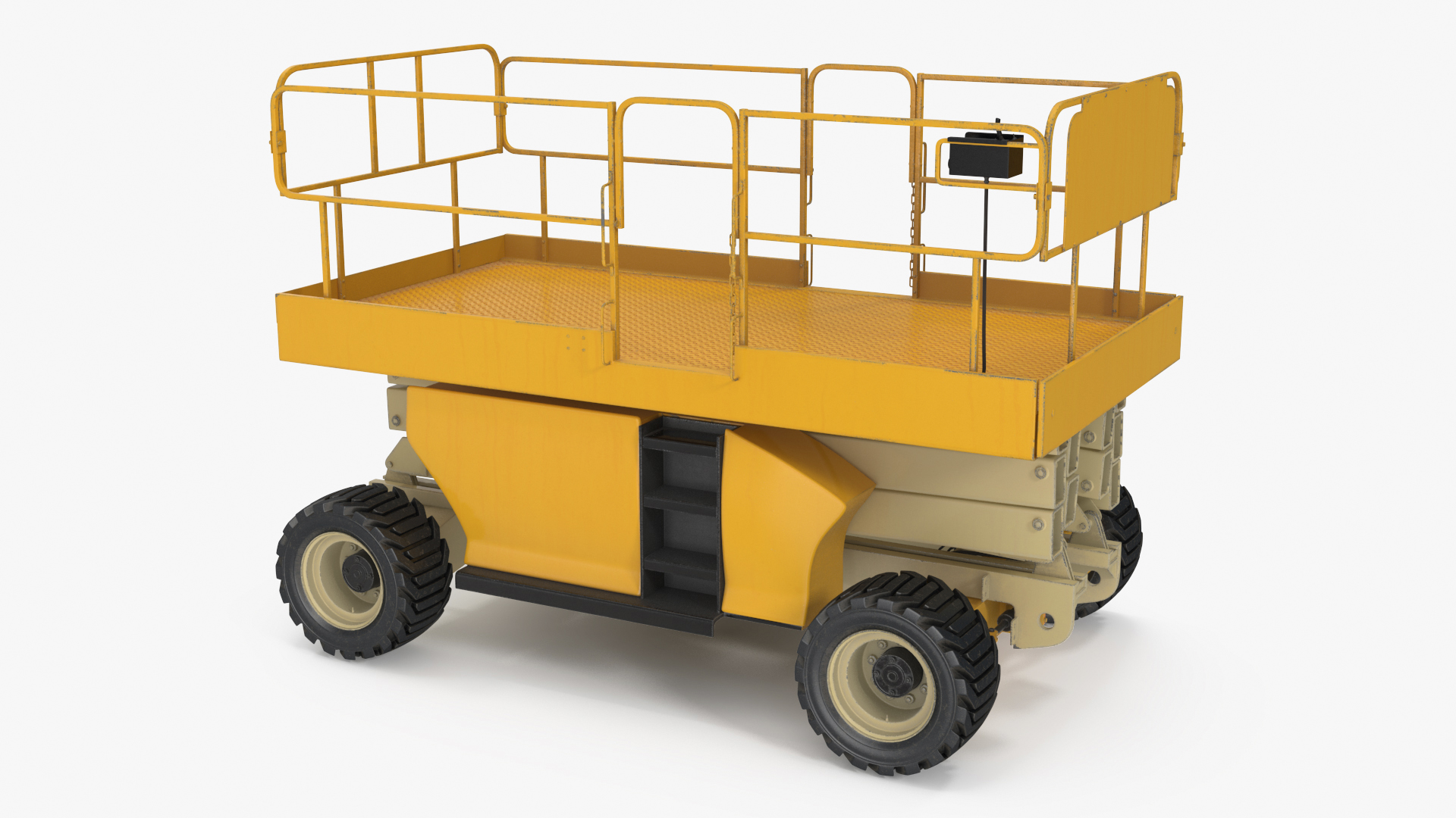 3D model Industrial Heavy Duty Scissor Lift Rigged for Maya