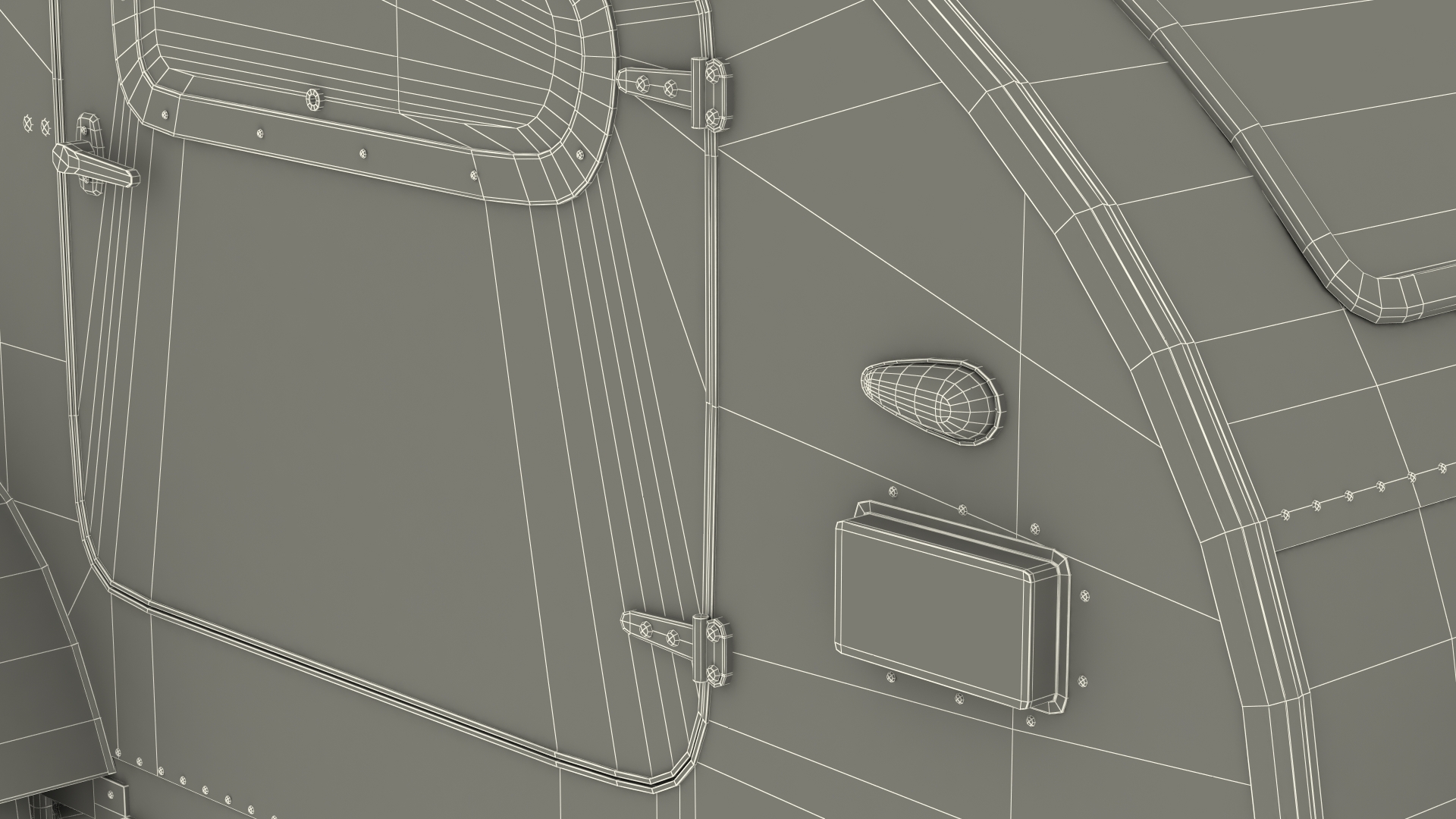 3D model Teardrop Camping Trailer Simple Interior