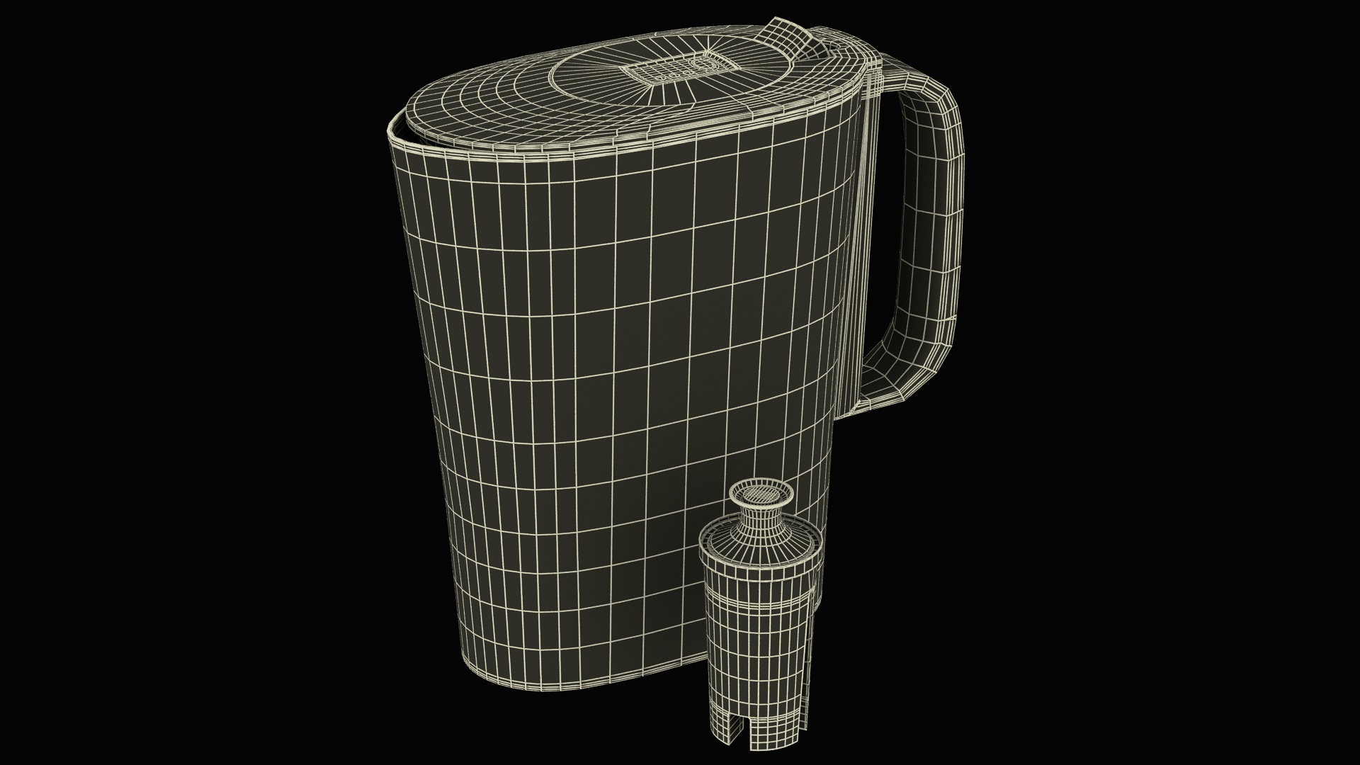 3D model Pure Water Pitcher Turquoise with Filter