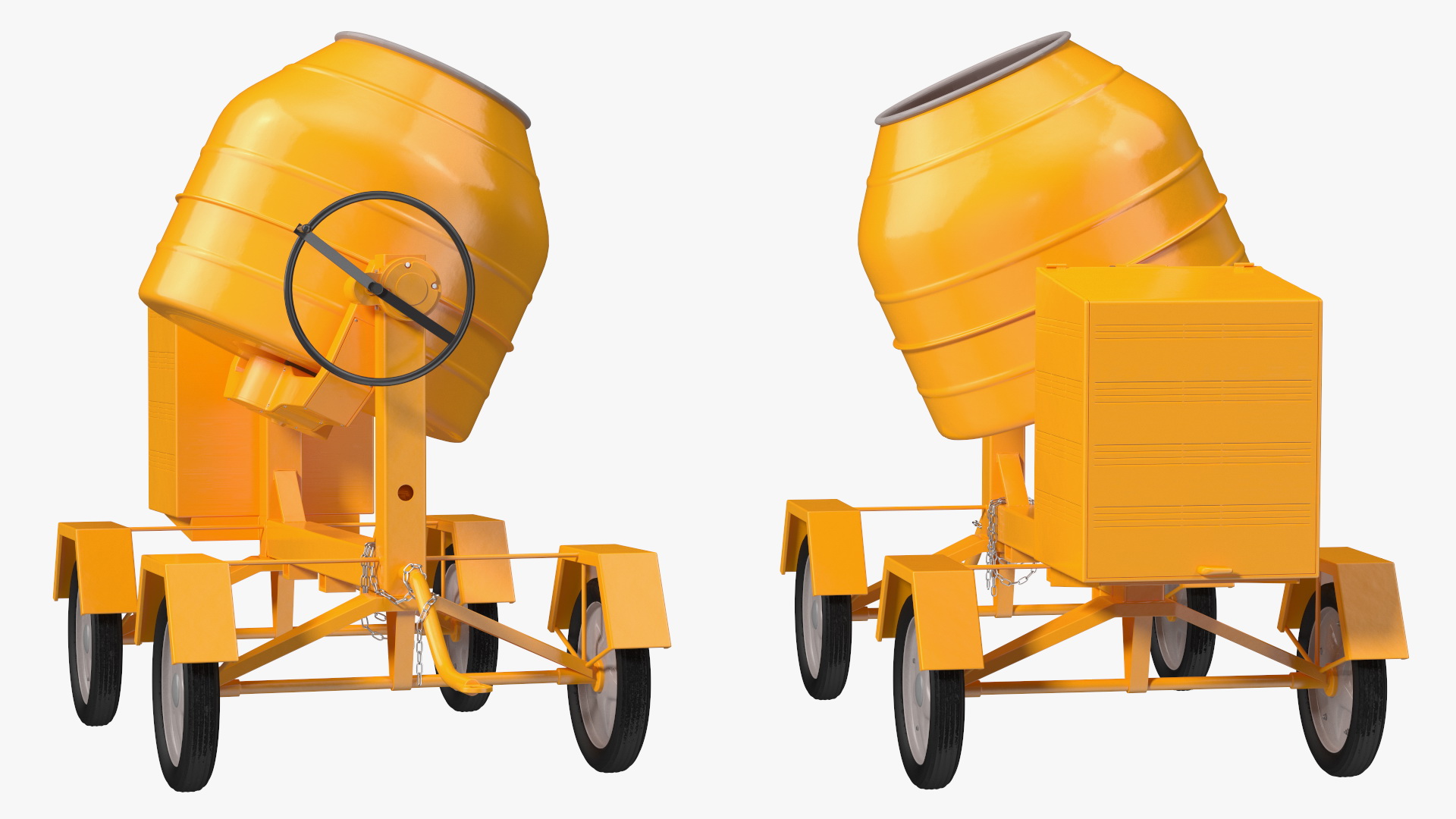 3D Electric Concrete Mixer model