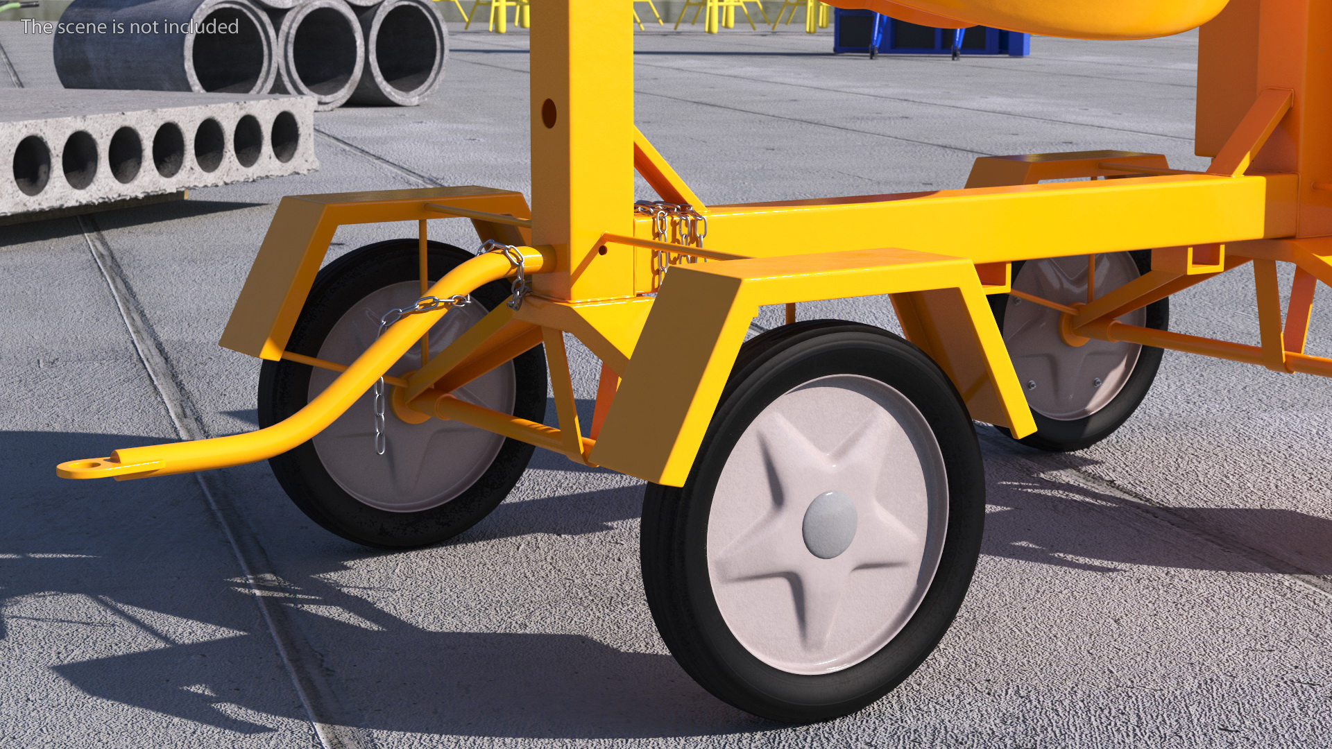 3D Electric Concrete Mixer model
