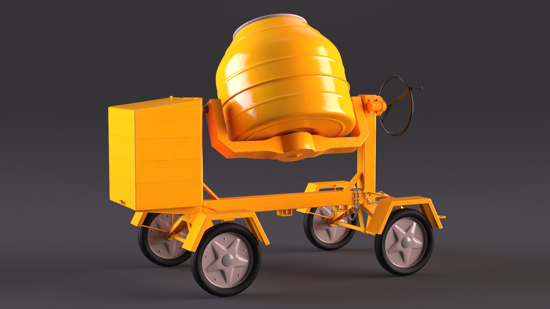 3D Electric Concrete Mixer model