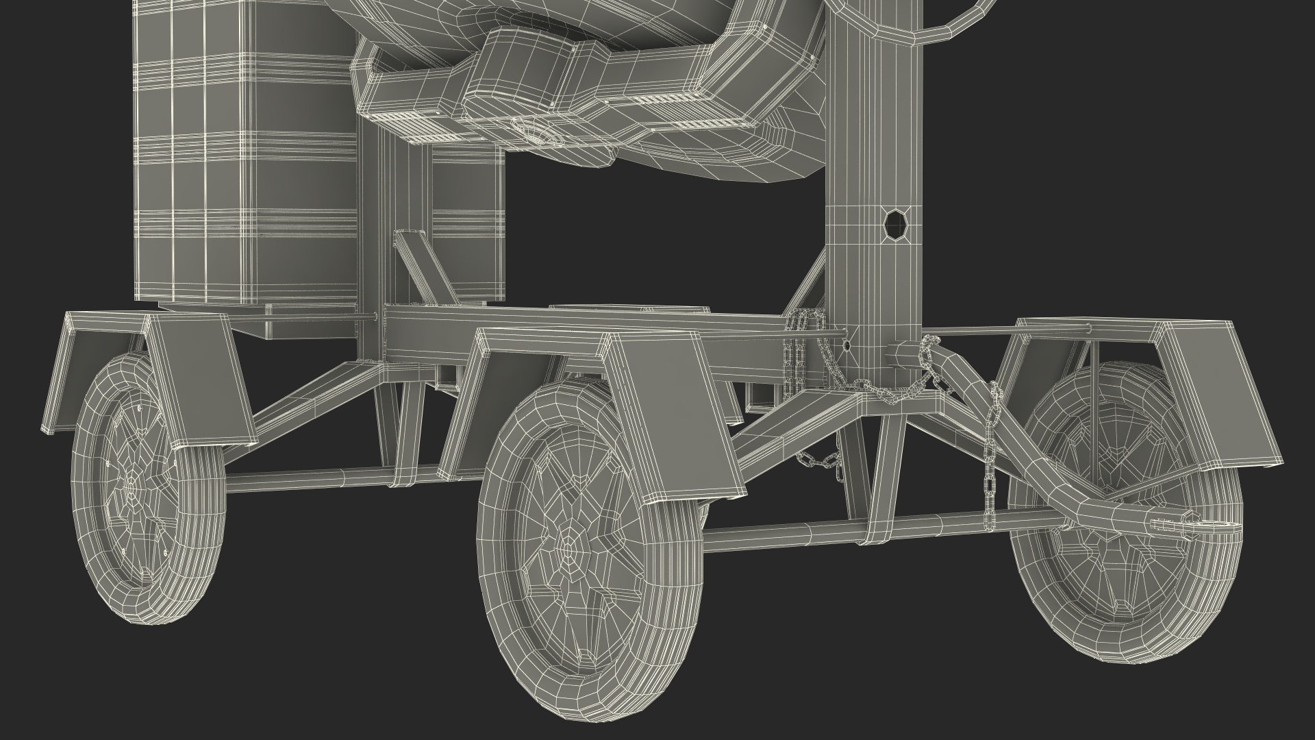 3D Electric Concrete Mixer model