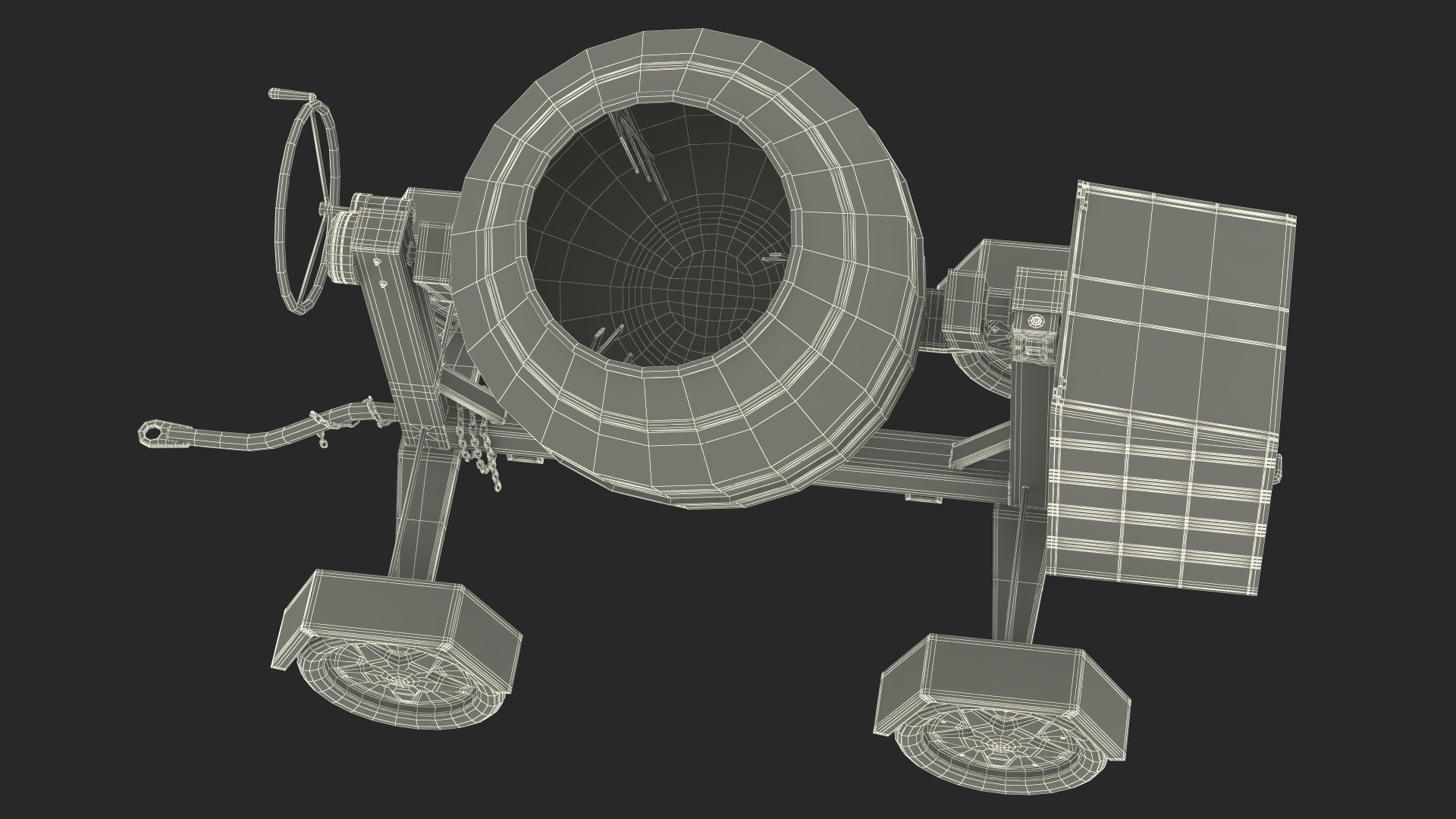 3D Electric Concrete Mixer model