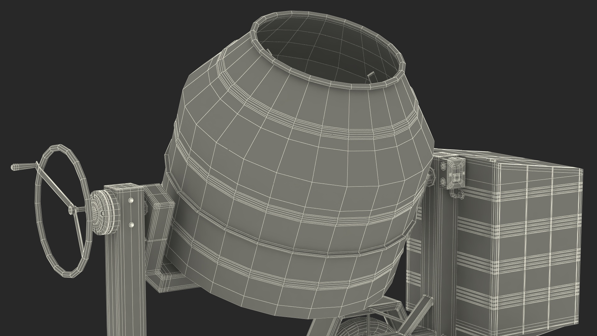 3D Electric Concrete Mixer model