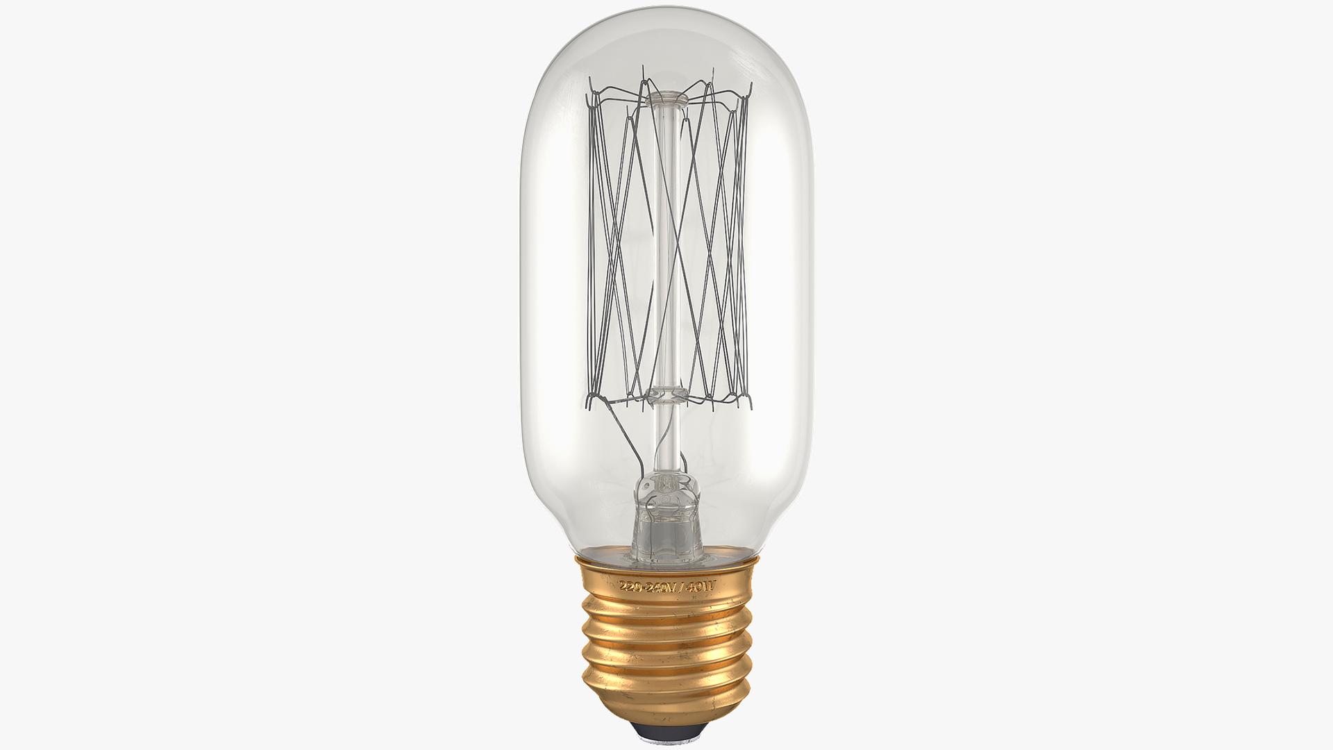 3D Vintage Edison Fat Tube Filament Bulb T45