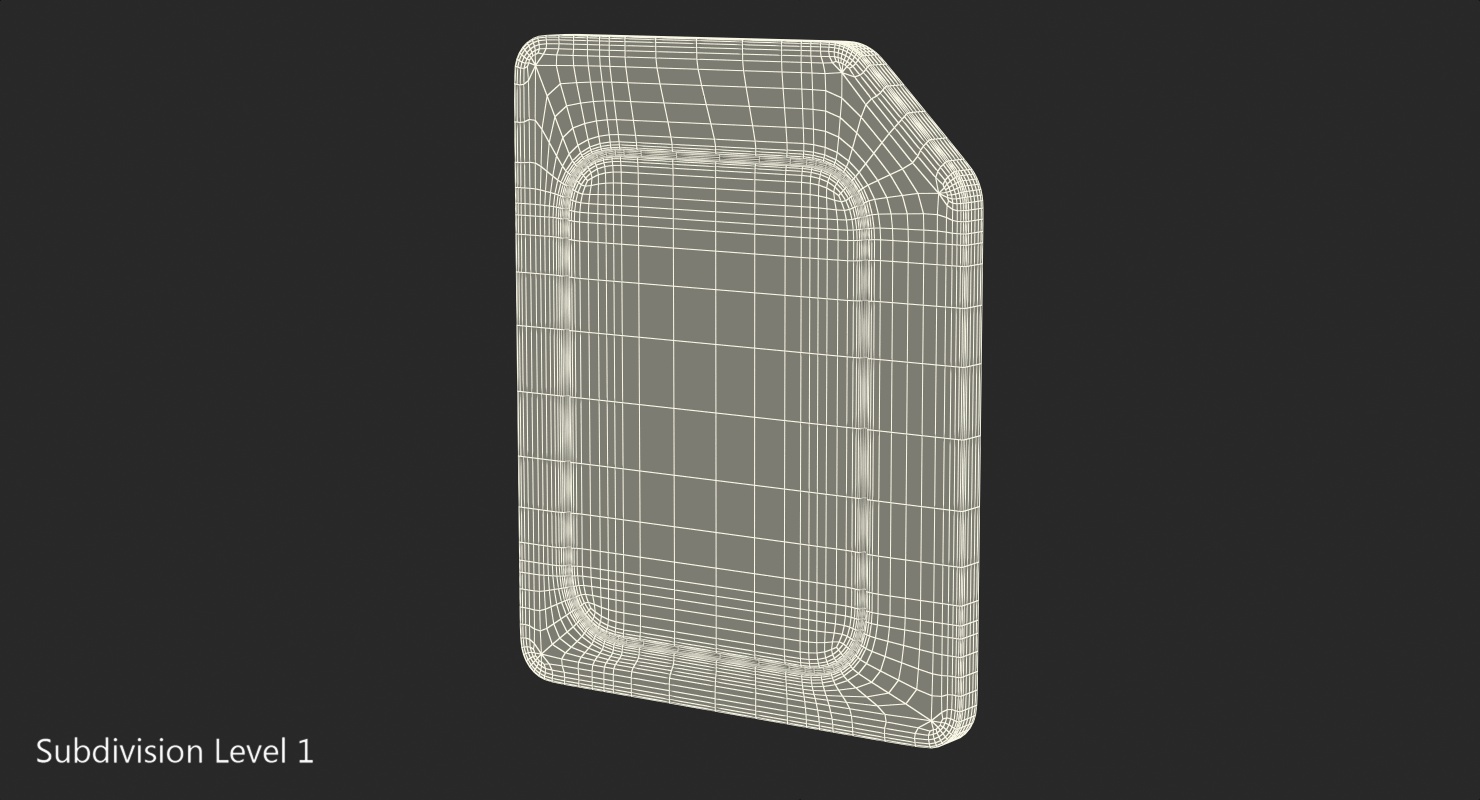 Micro SIM Card 3D model