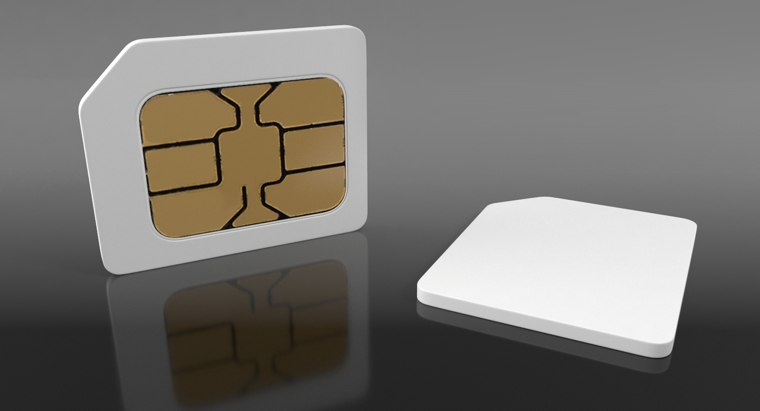 Micro SIM Card 3D model