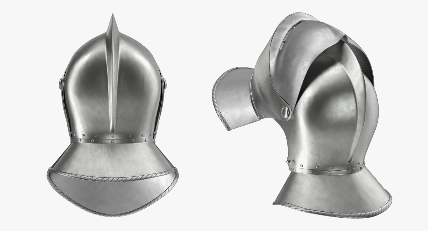 Armet Closed Helmet 3D model