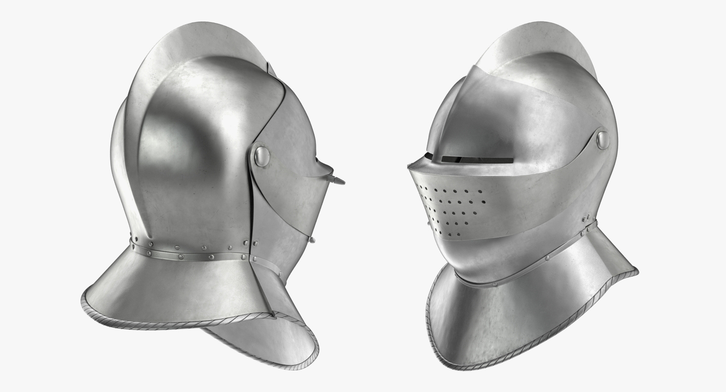 Armet Closed Helmet 3D model