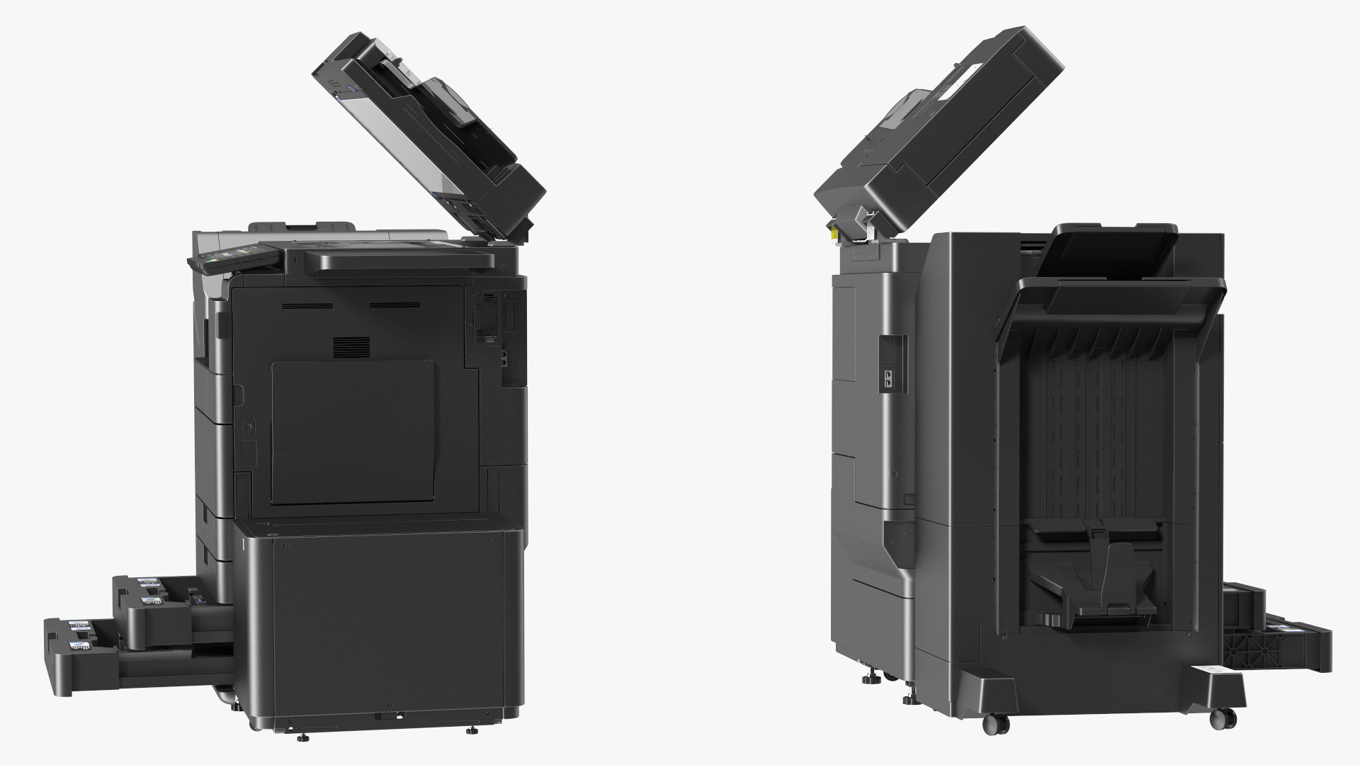 3D Laser MFP Black Scanner and Trays Open model