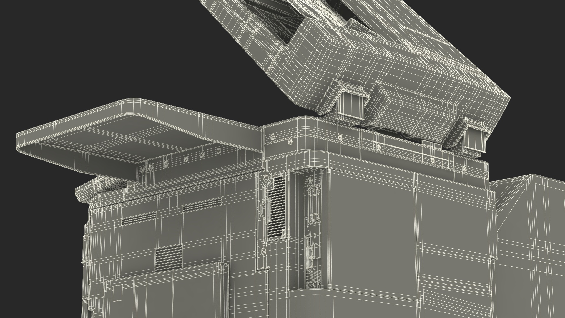 3D Laser MFP Black Scanner and Trays Open model