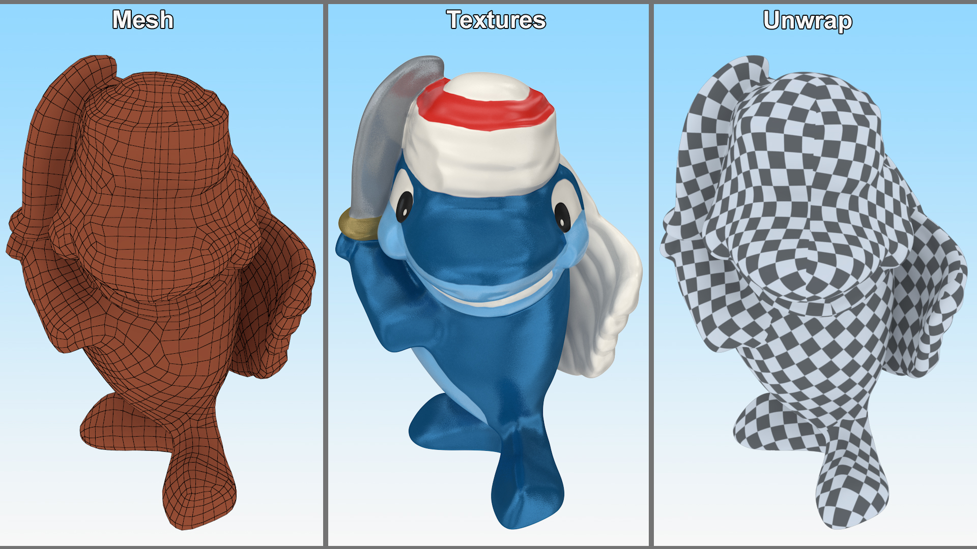 3D Kinder Surprise Retro Shark Toy