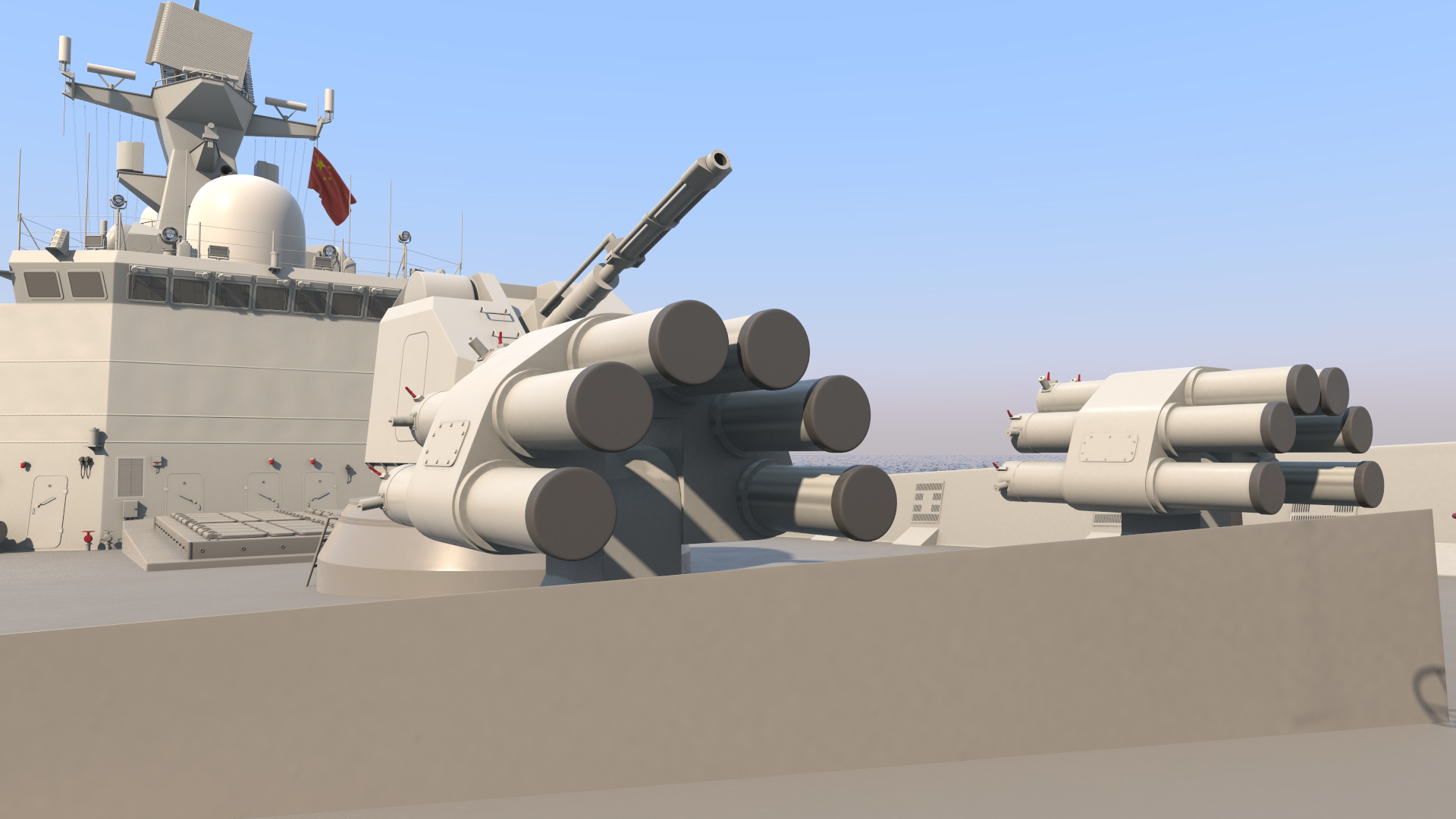 Type 87 Anti Submarine Rocket 3D model