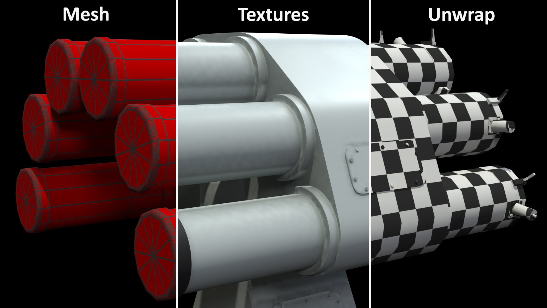 Type 87 Anti Submarine Rocket 3D model