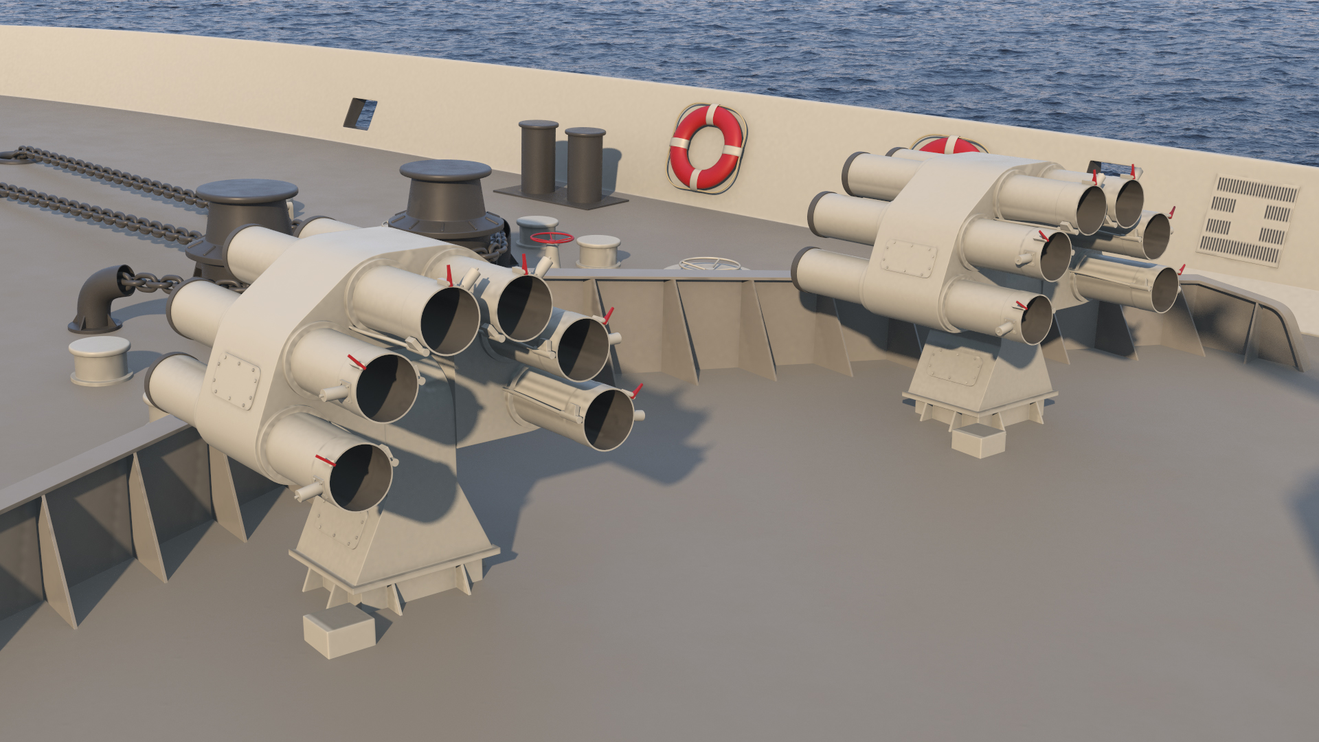 Type 87 Anti Submarine Rocket 3D model