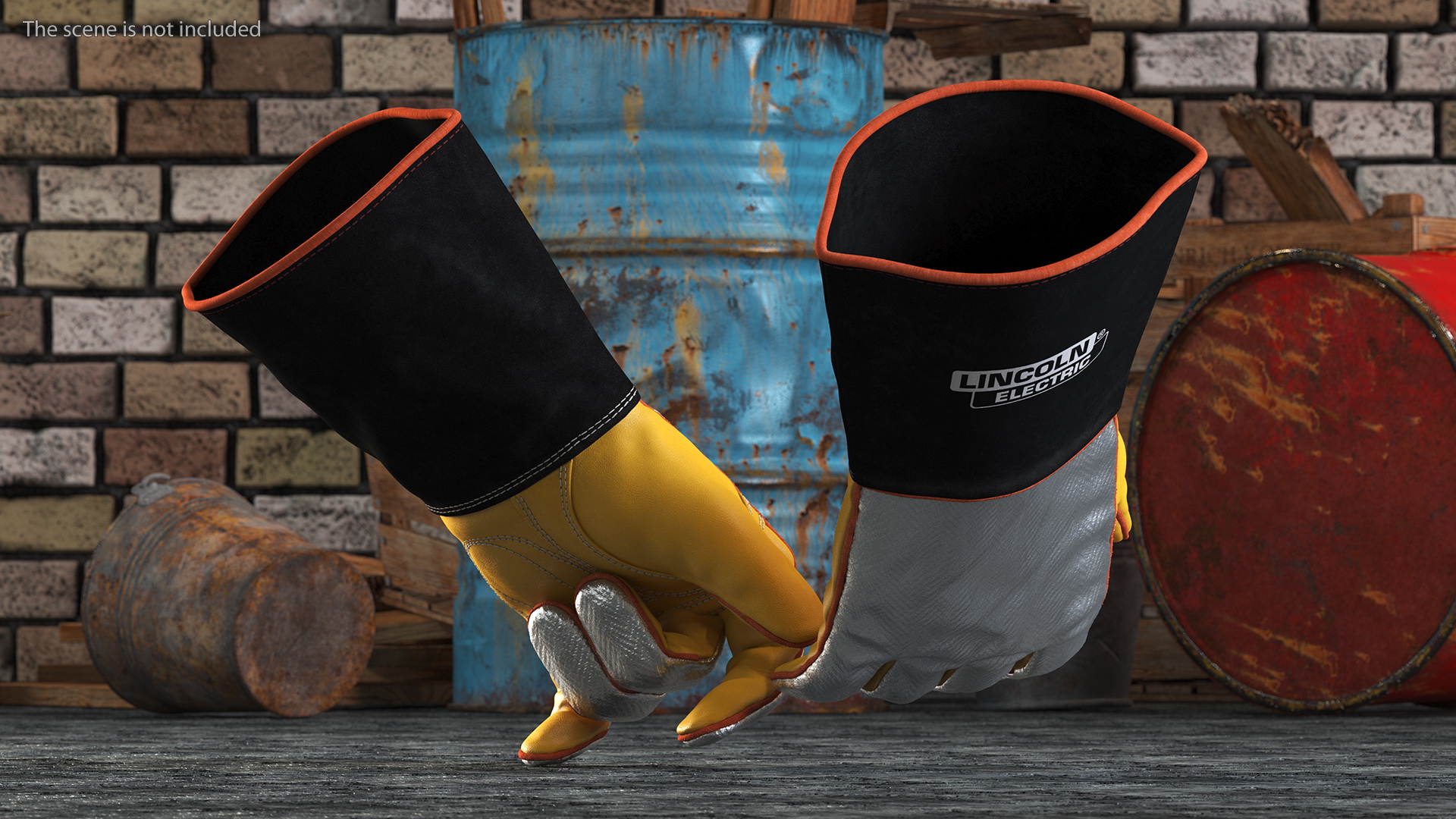 Lincoln Electric Aluminized Heat Resistant Welding Gloves 3D