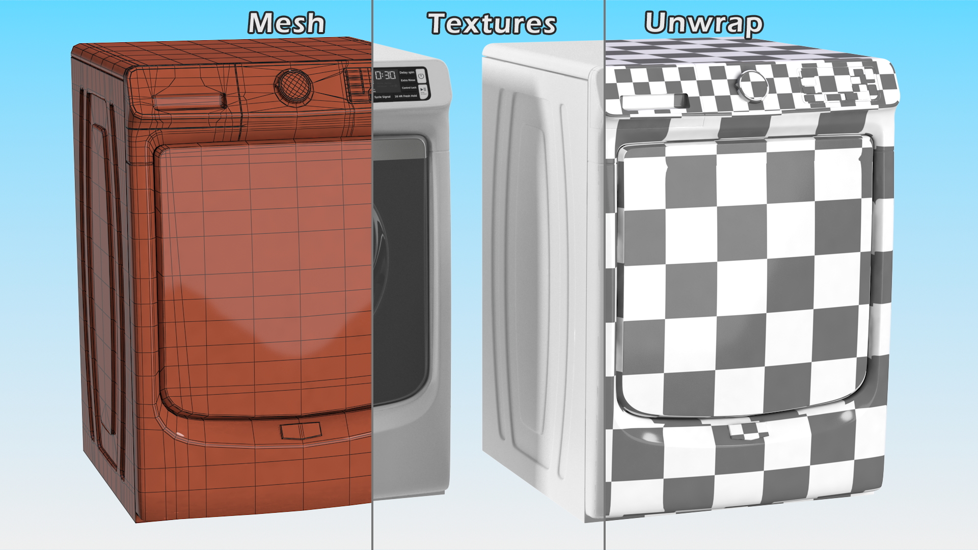 3D Washing Machine Maytag White model
