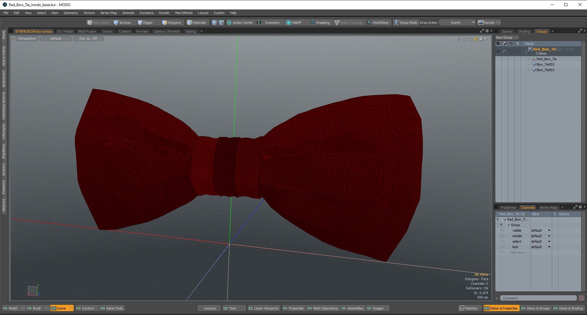 3D Red Bow Tie