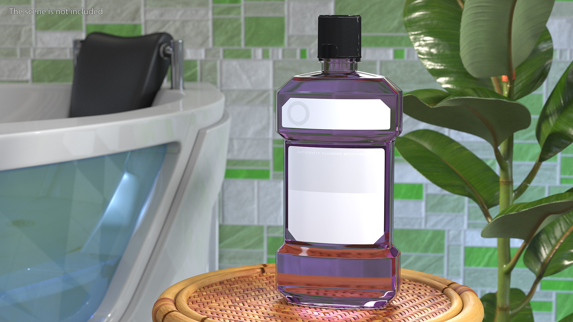 3D model Antiseptic Mouthwash 1L Bottle