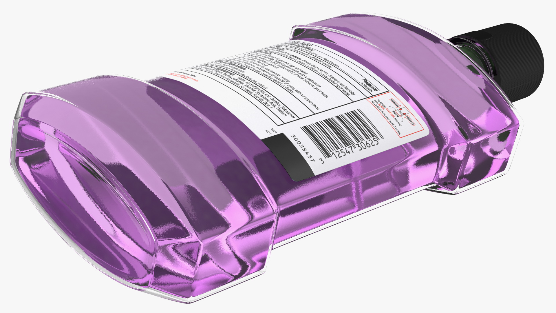 3D model Antiseptic Mouthwash 1L Bottle