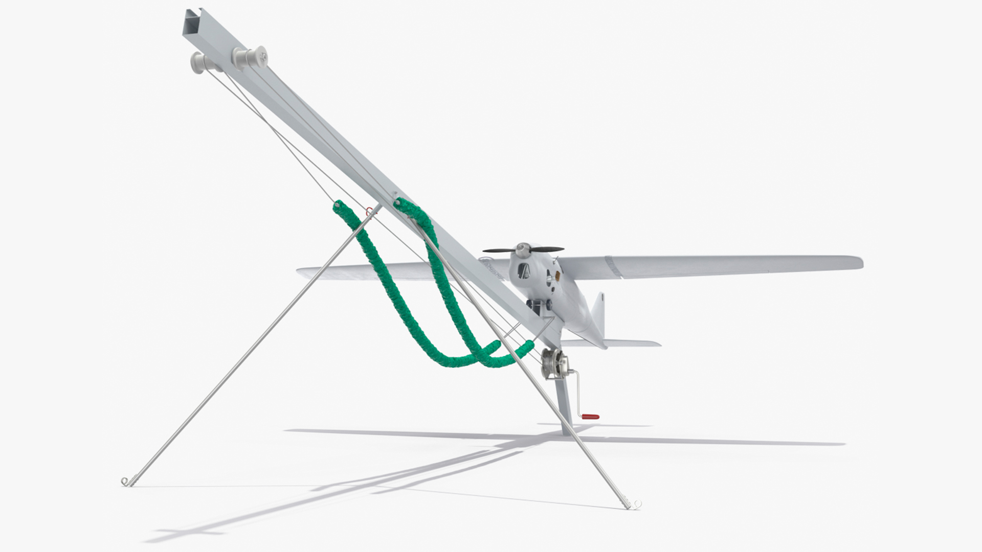 3D Russian UAV Orlan 10 with Launch Catapult