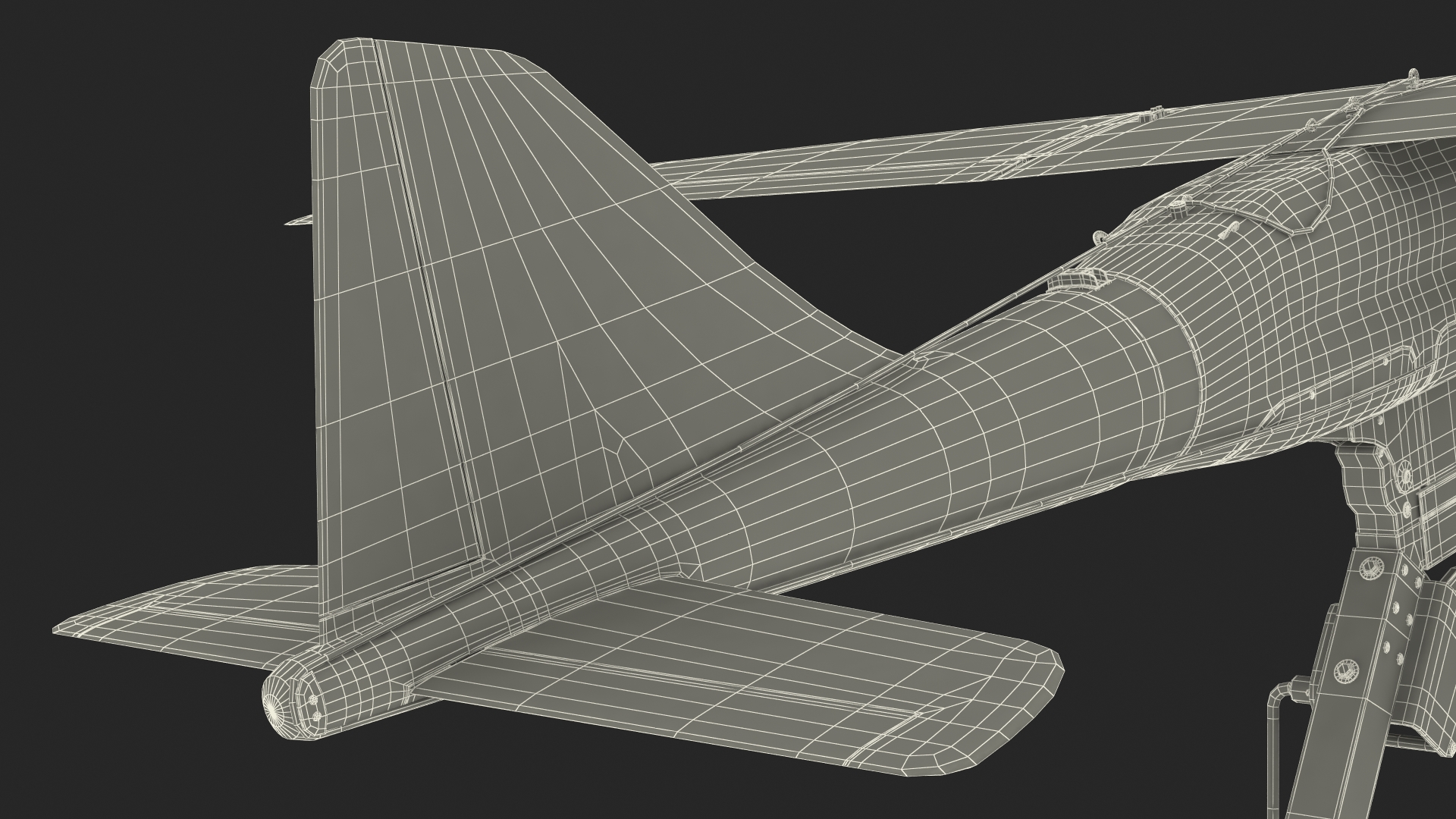 3D Russian UAV Orlan 10 with Launch Catapult