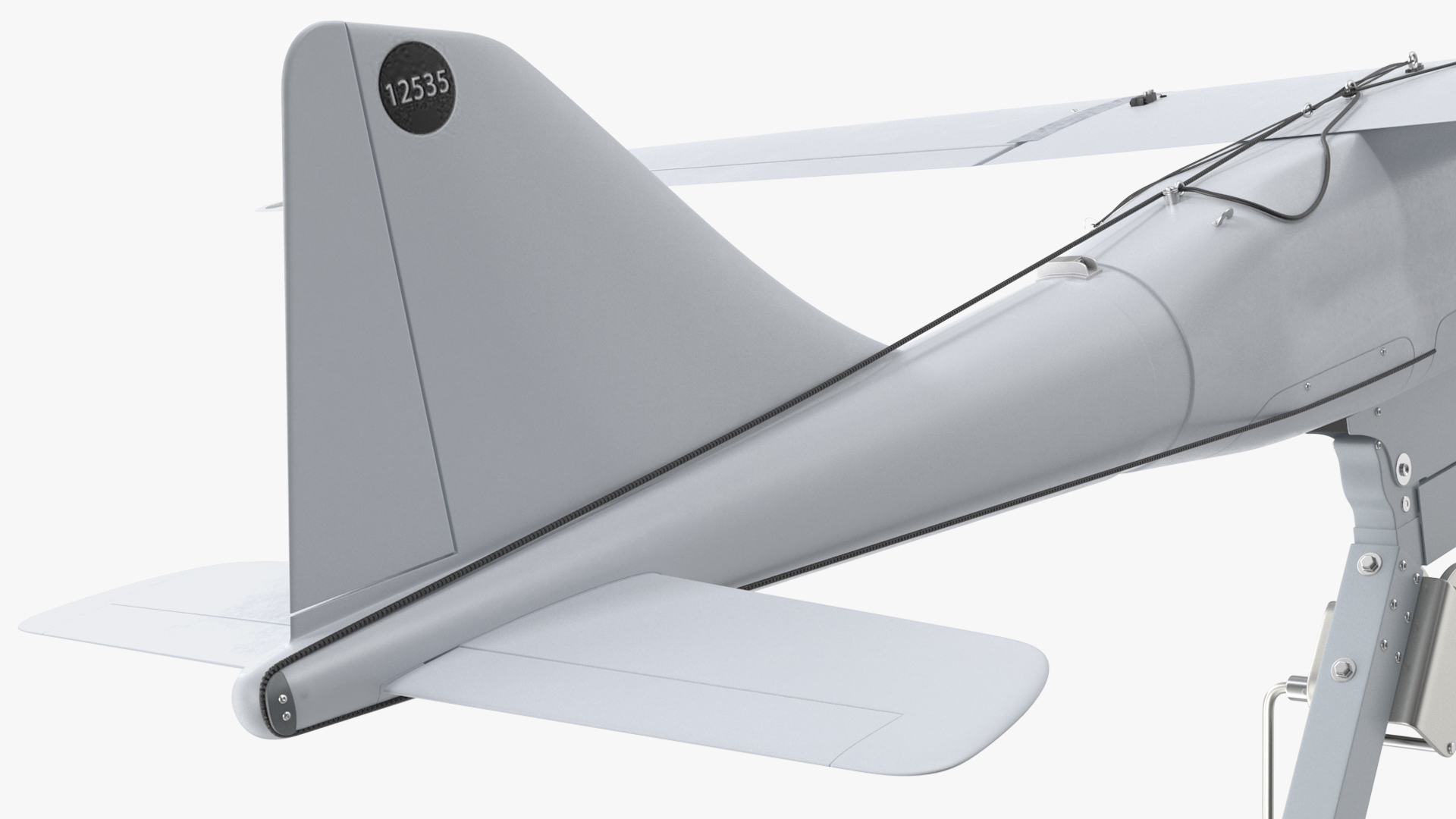 3D Russian UAV Orlan 10 with Launch Catapult