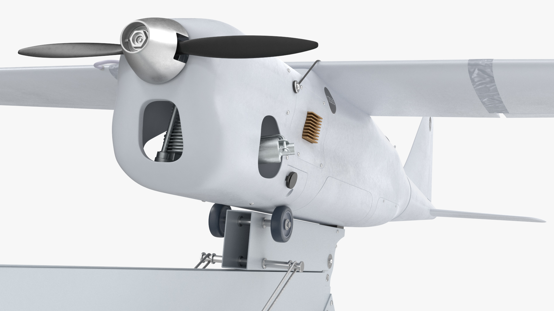 3D Russian UAV Orlan 10 with Launch Catapult