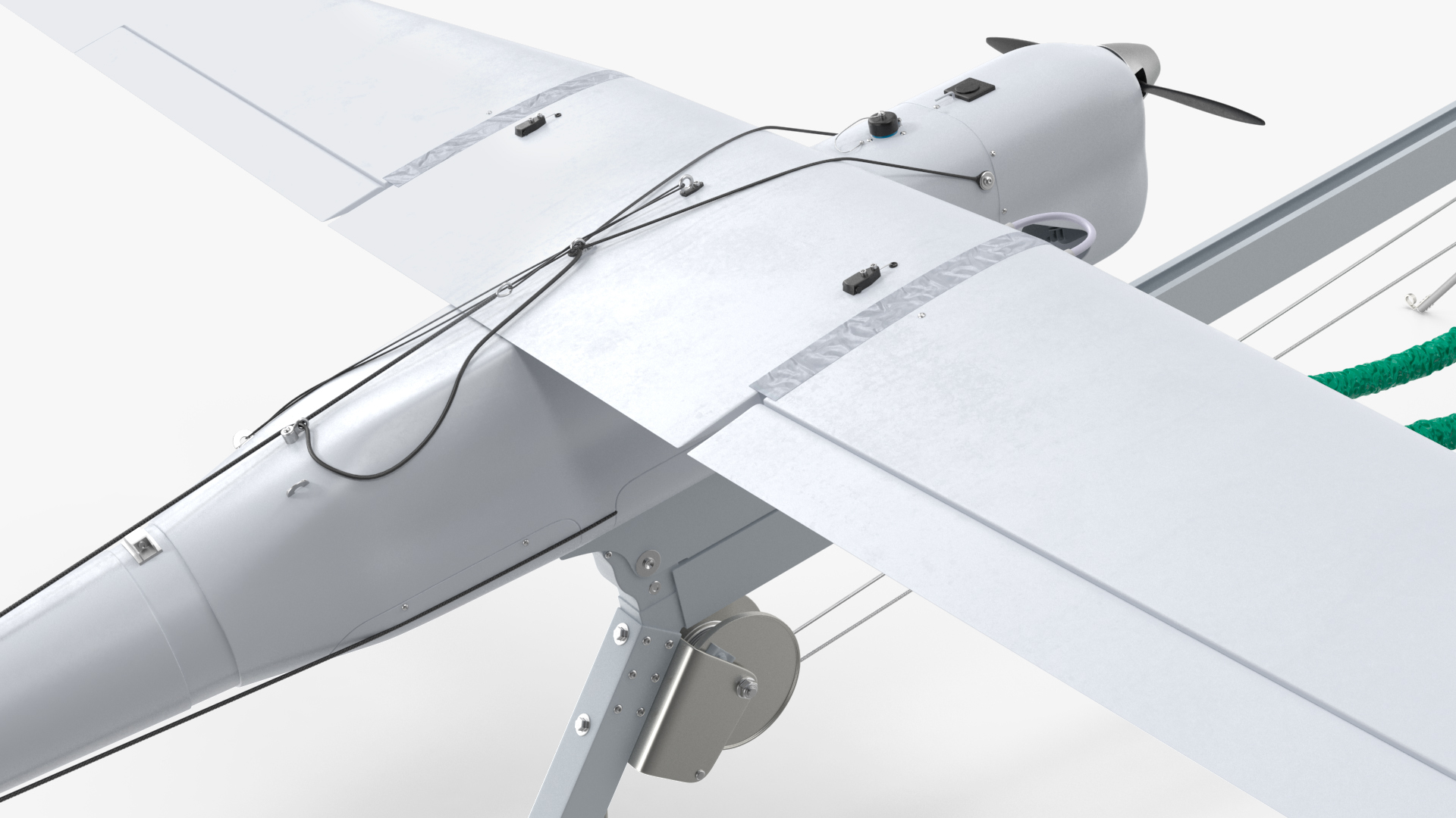 3D Russian UAV Orlan 10 with Launch Catapult