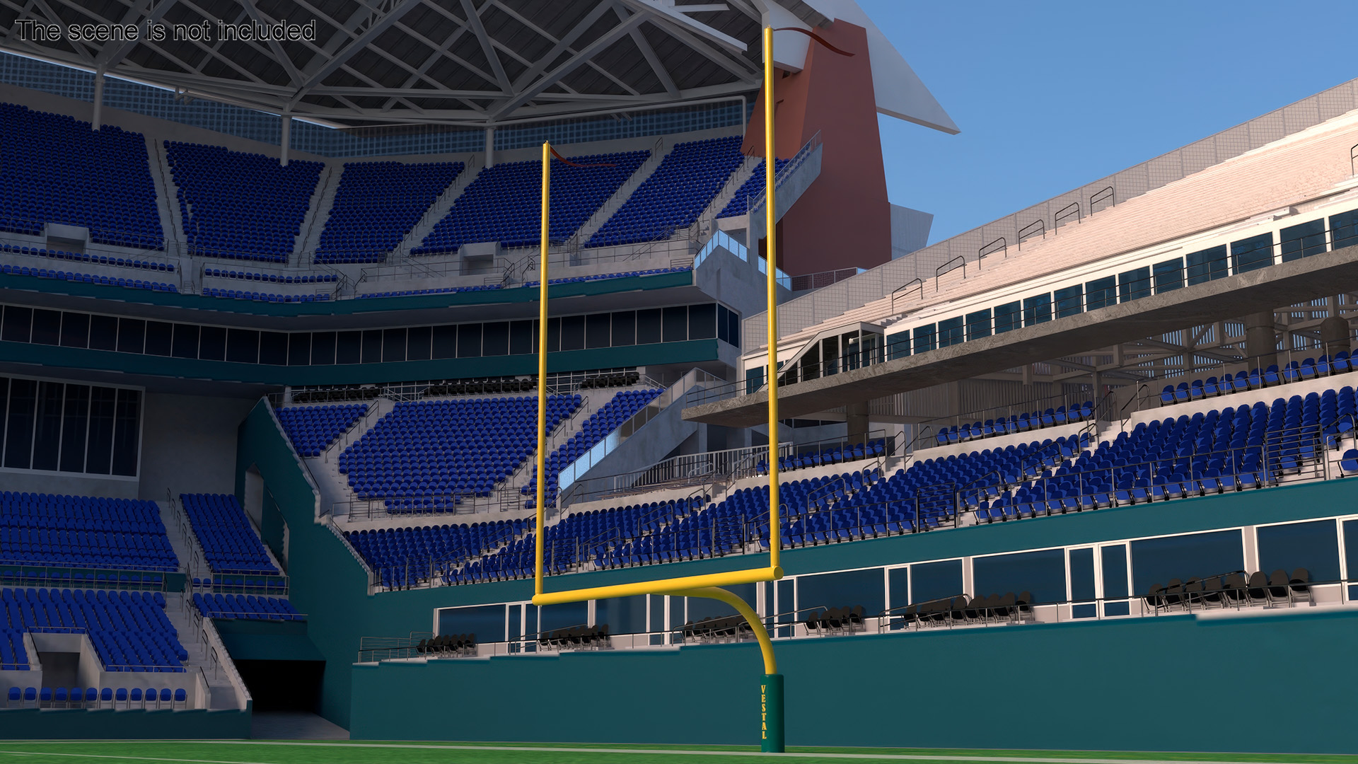 3D American Football Goal Posts model