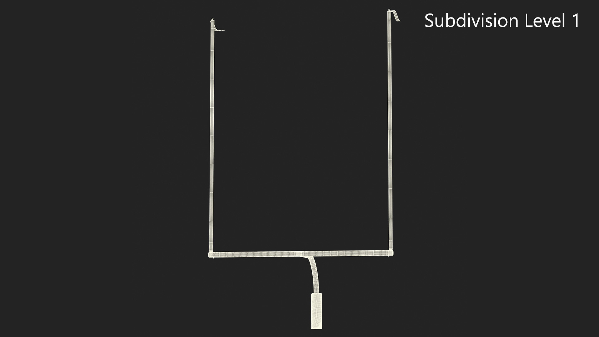 3D American Football Goal Posts model