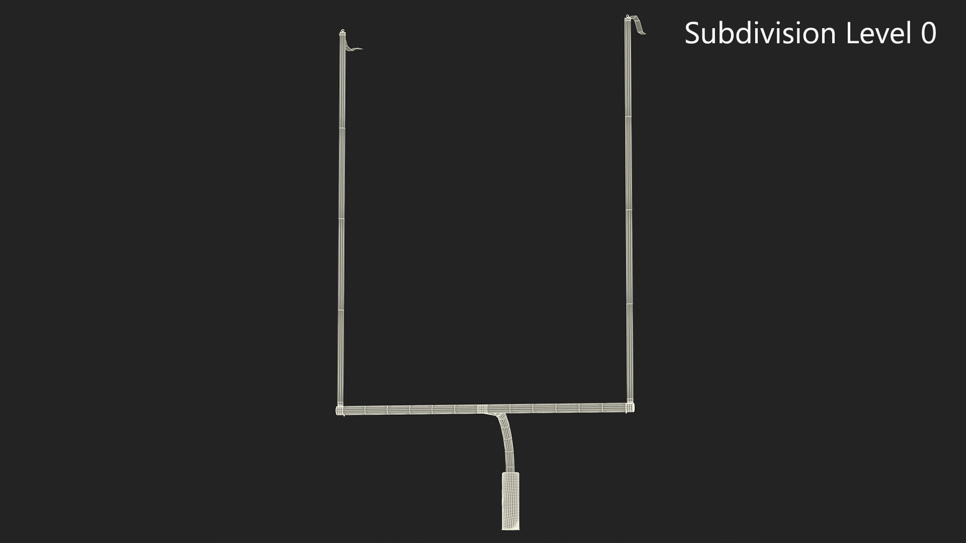 3D American Football Goal Posts model