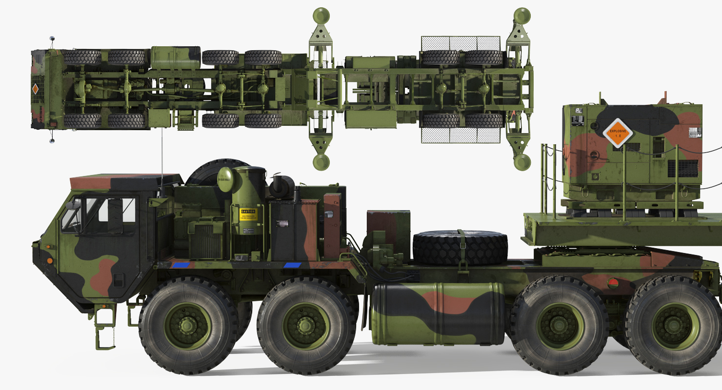 3D MIM 104 Patriot Surface to Air Missile SAM Battle Position model