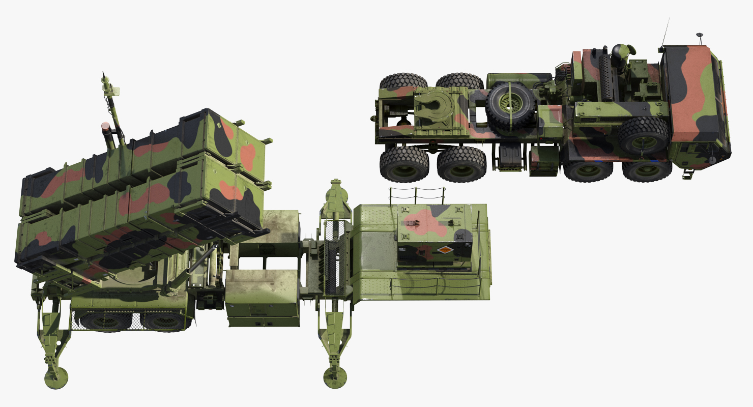 3D MIM 104 Patriot Surface to Air Missile SAM Battle Position model