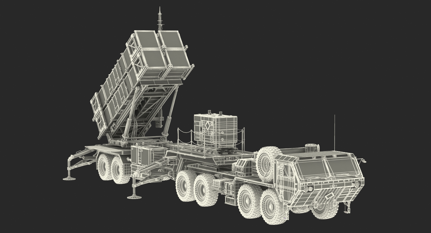 3D MIM 104 Patriot Surface to Air Missile SAM Battle Position model