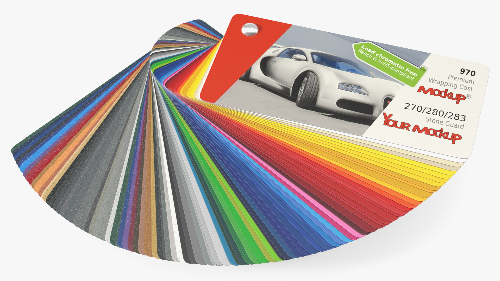 3D model Unfolded Color Palette Guide Mockup