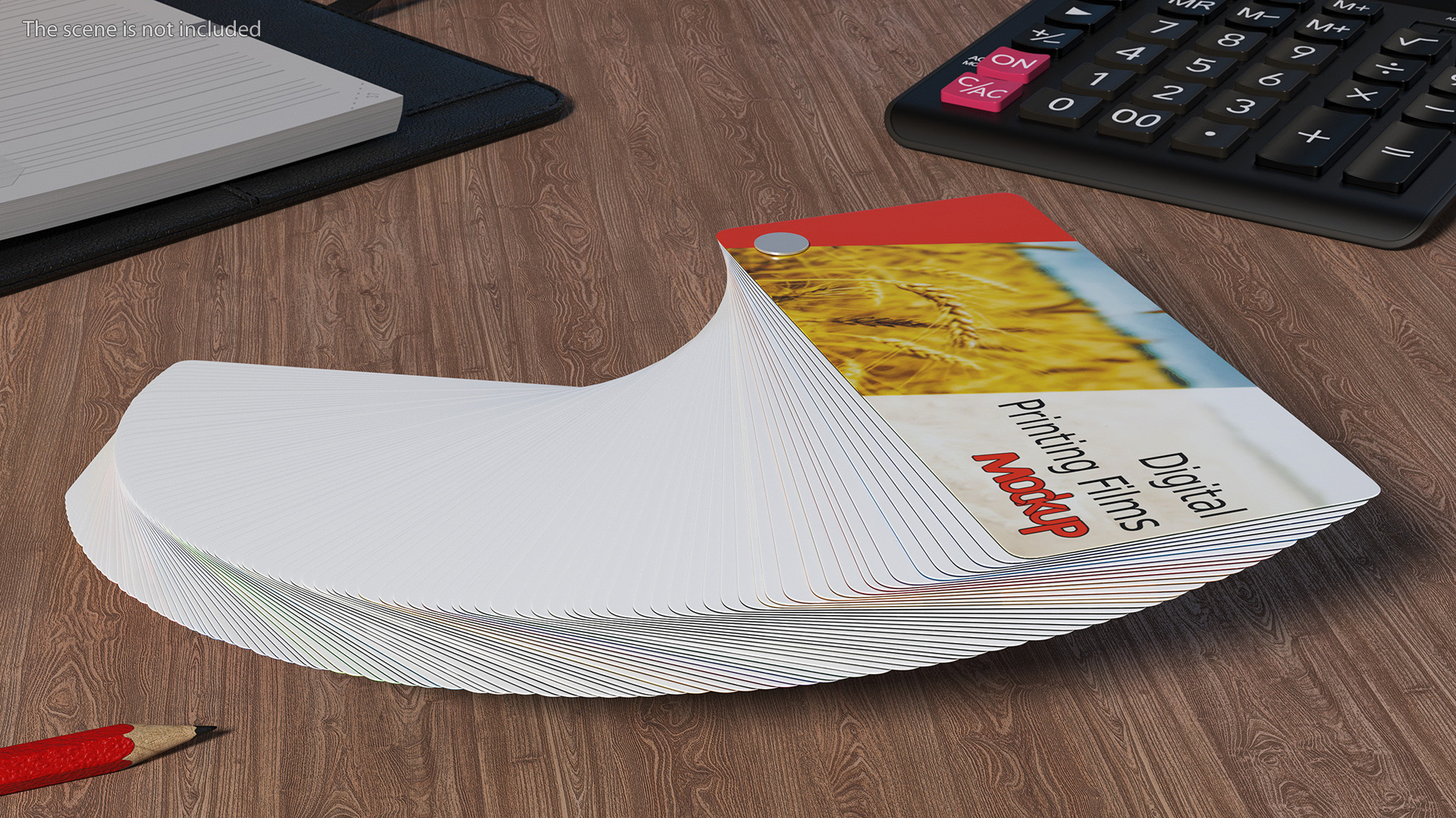 3D model Unfolded Color Palette Guide Mockup