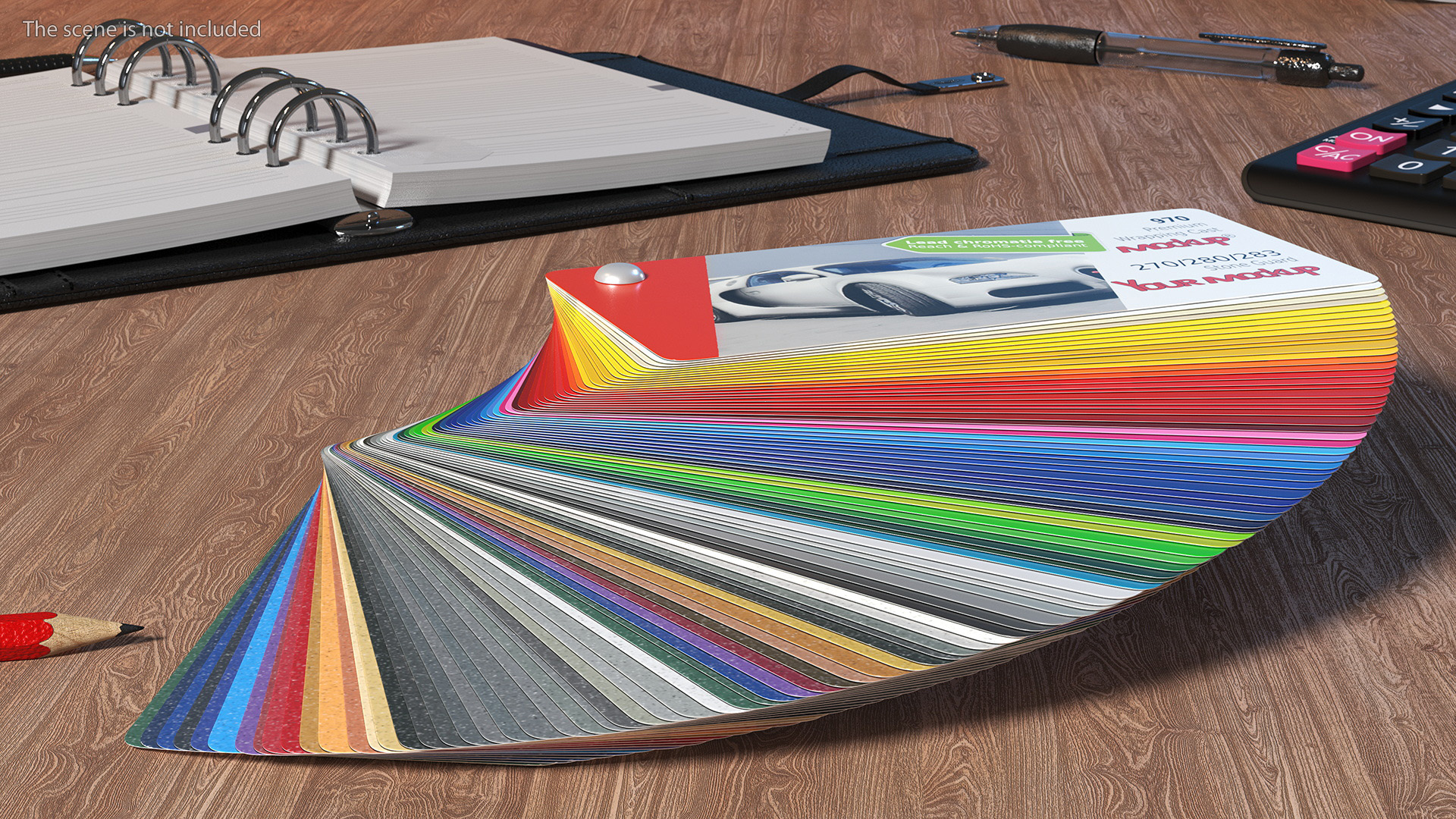 3D model Unfolded Color Palette Guide Mockup