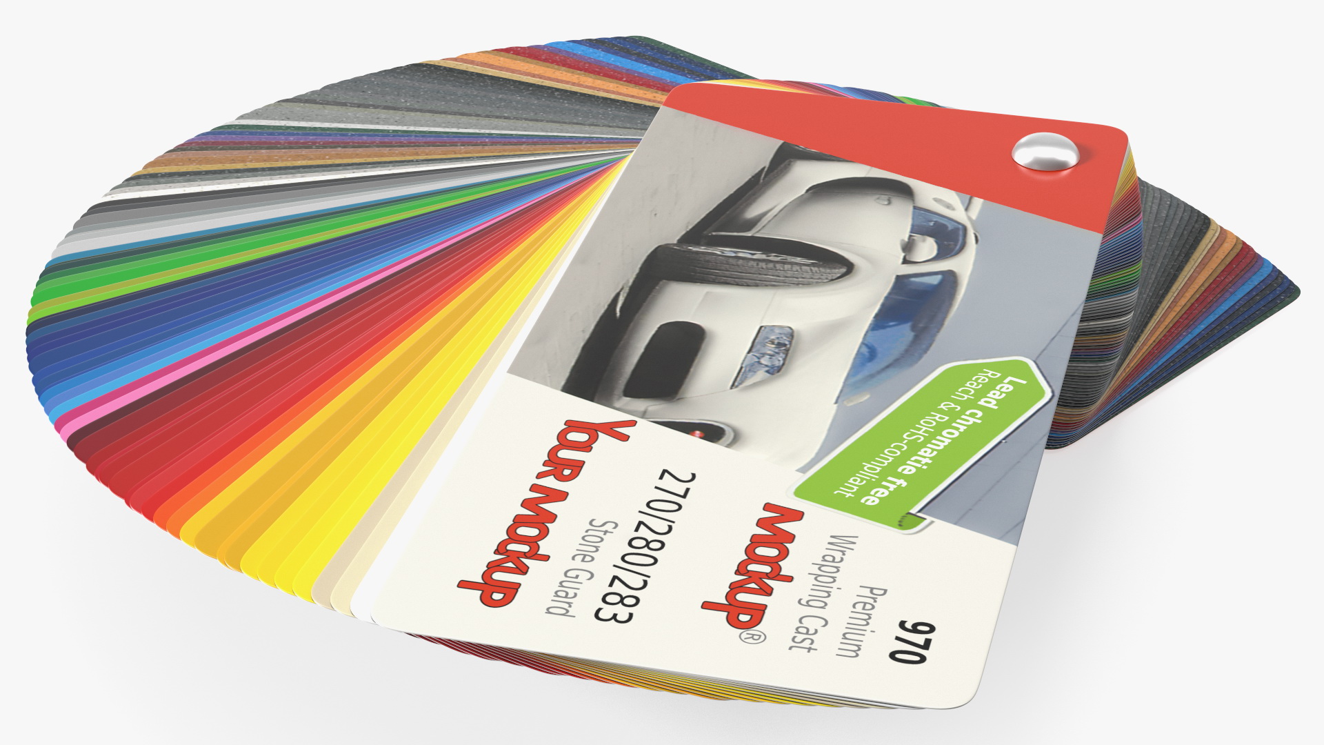3D model Unfolded Color Palette Guide Mockup
