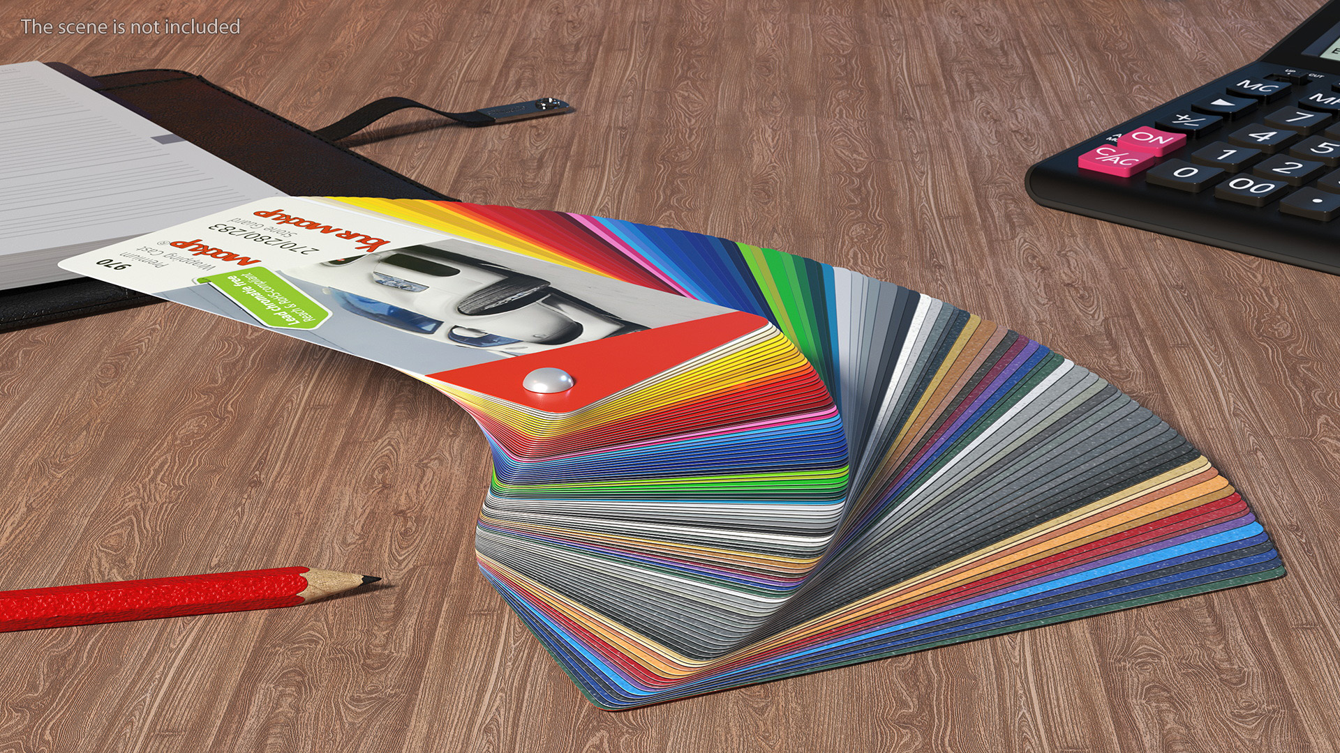 3D model Unfolded Color Palette Guide Mockup