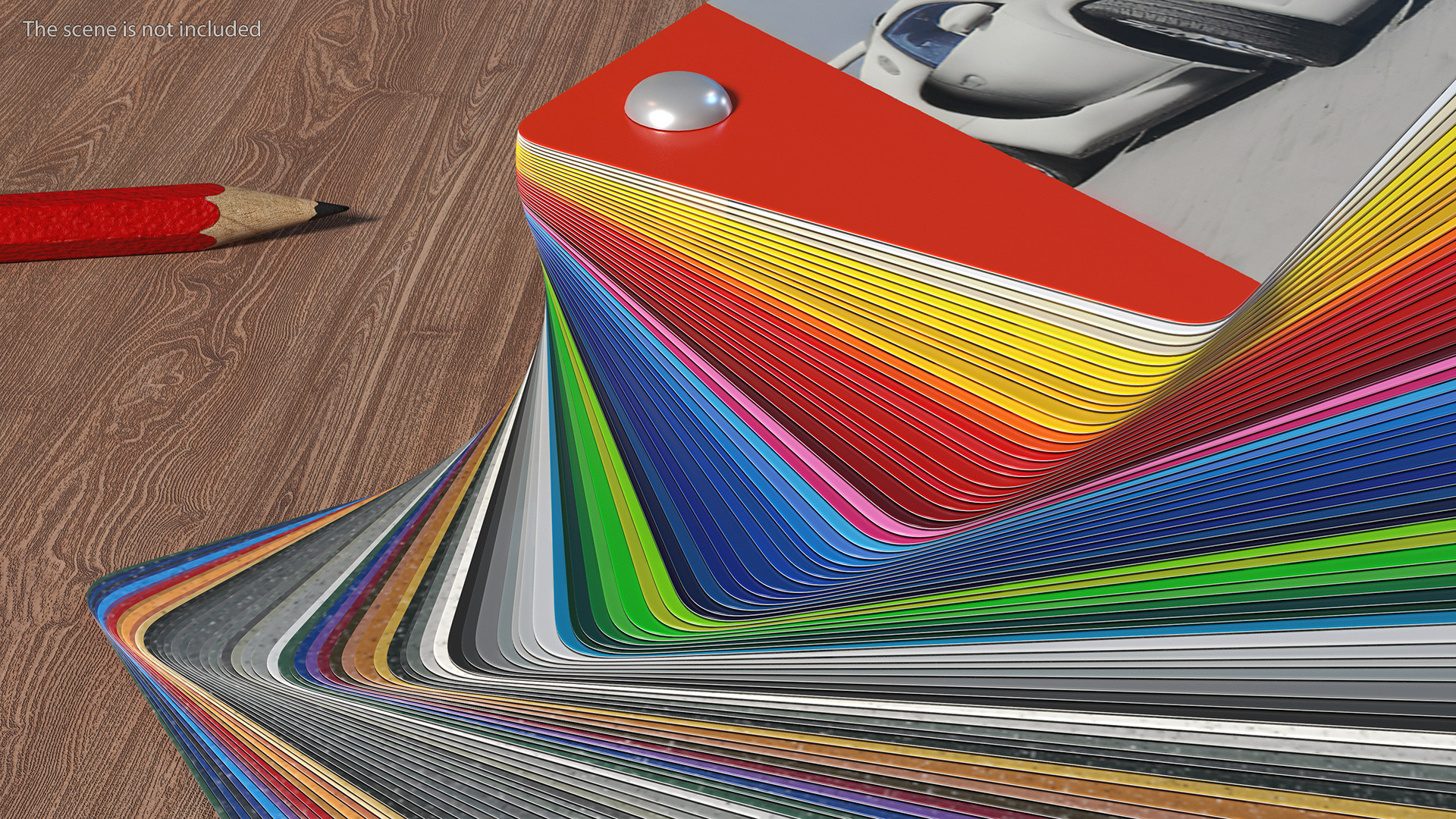 3D model Unfolded Color Palette Guide Mockup