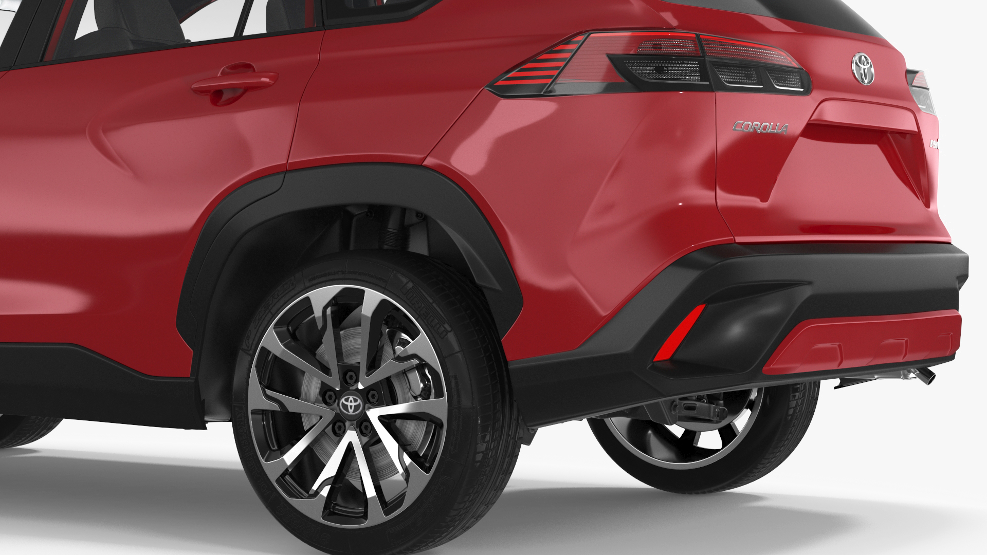 3D model Toyota Corolla Cross 2023 Red Color